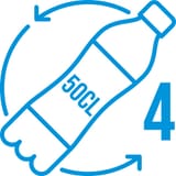 Number of 50 cl plastic bottles used to produce this recycled polyester product.